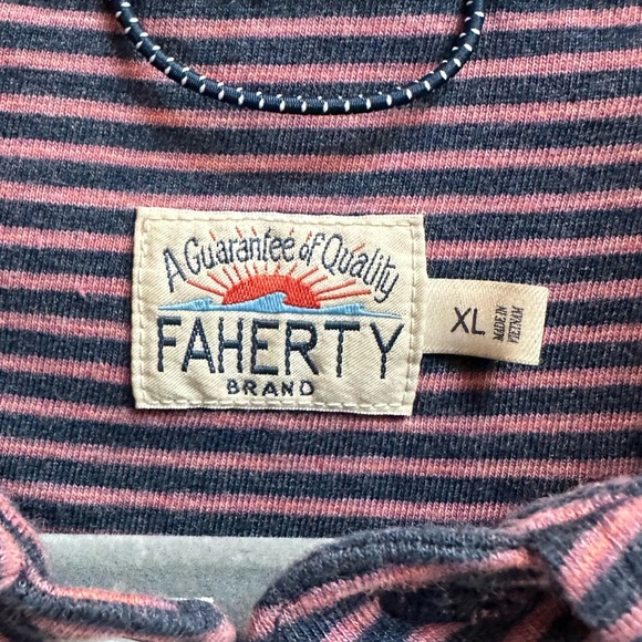 Faherty Men’s Movement Short Sleeve Polo in Spring Storm Stripe Size XL - Picture 9 of 14